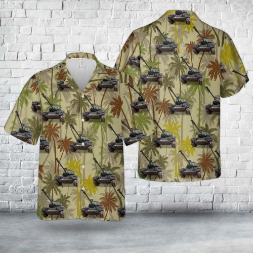 New Zealand Army Light Tank M41A1 Walker Bulldog Hawaiian Shirt Gift for Men Dad Father