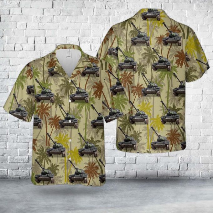 New Zealand Army Light Tank M41A1 Walker Bulldog Hawaiian Shirt Gift for Men Dad Father