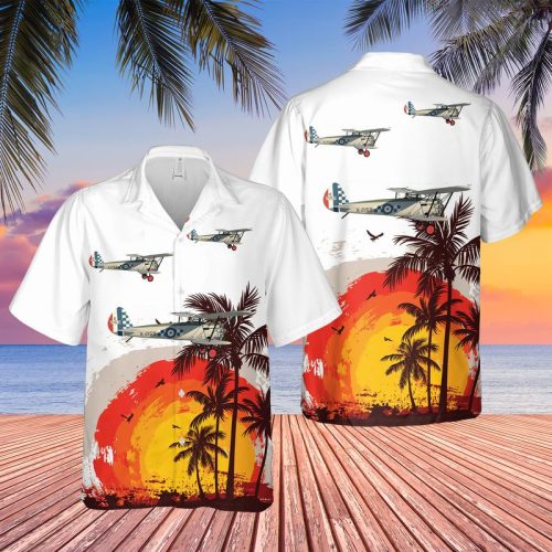 TRQD0812BC05 Royal Air Force Bristol Bulldog IIA Hawaiian Shirt