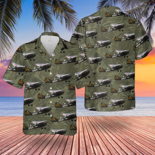 TRHH1506BC03 US Army Cessna O-1 Bird Dog Hawaiian Shirt