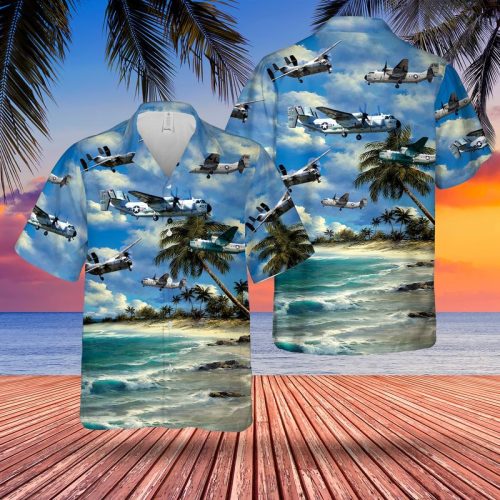 US Navy Grumman C-2A Greyhound VRC-50 (Foo Dogs) Hawaiian Shirt
