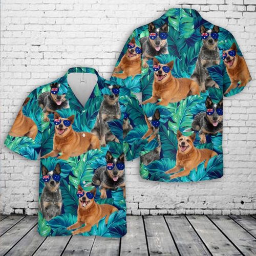 Australian Cattle Dog Heeler, Australia Day Hawaiian Shirt