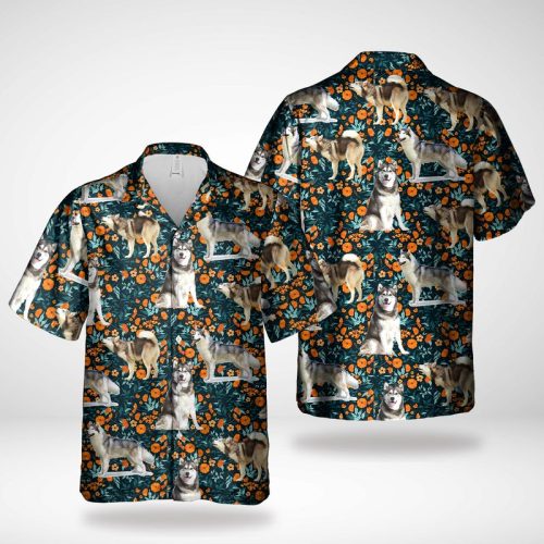 T Alaskan Malamute Dog Lover Hawaiian Shirt