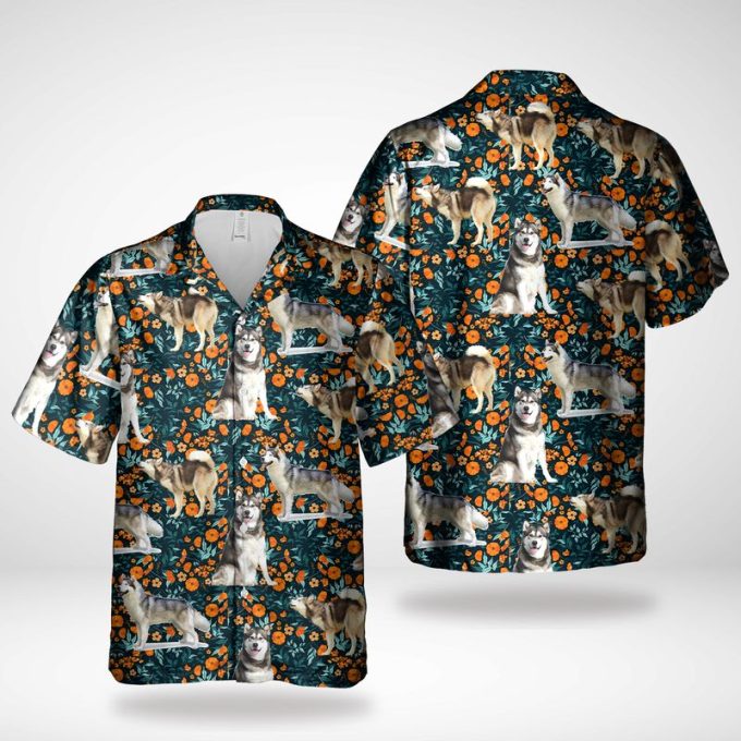 T Alaskan Malamute Dog Lover Hawaiian Shirt