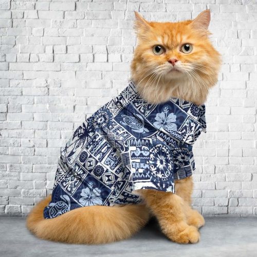 Hawaiian vintage style tribal tapa  Cat, Dog Hawaiian Shirt
