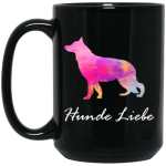 Hunde Liebe Love Dog Pastel Dog Gift Black Mug