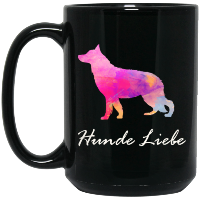 Hunde Liebe Love Dog Pastel Dog Gift Black Mug