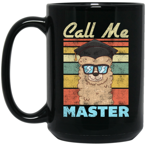Intelligent Dog, Retro Best Dog, Call Me Master, Funny Dog, Vintage Black Mug