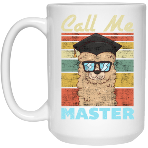 Intelligent Dog, Retro Best Dog, Call Me Master, Funny Dog, Vintage White Mug