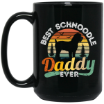 Best Schnoodle Daddy Ever, Dog Lover Gift, Father’s Day Gift Black Mug