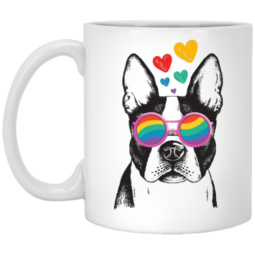 I Love Dog, Love my Dog, Best Dog Ever, LGBT Dog White Mug