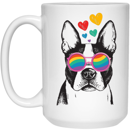 I Love Dog, Love my Dog, Best Dog Ever, LGBT Dog White Mug