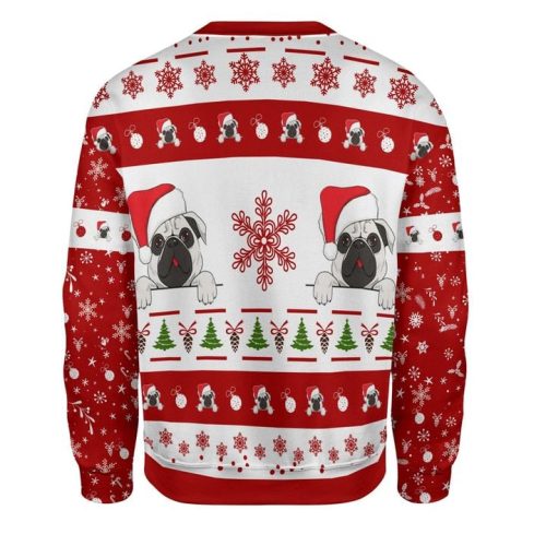 Pug Dog Ugly Christmas Sweater  Adult