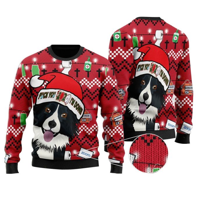 I’m Done Dog Funny Ugly Christmas Sweater  Adult