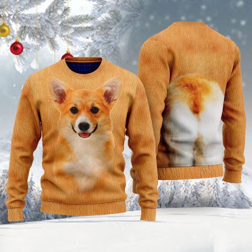 Corgi Dog Ugly Christmas Sweater  Adult