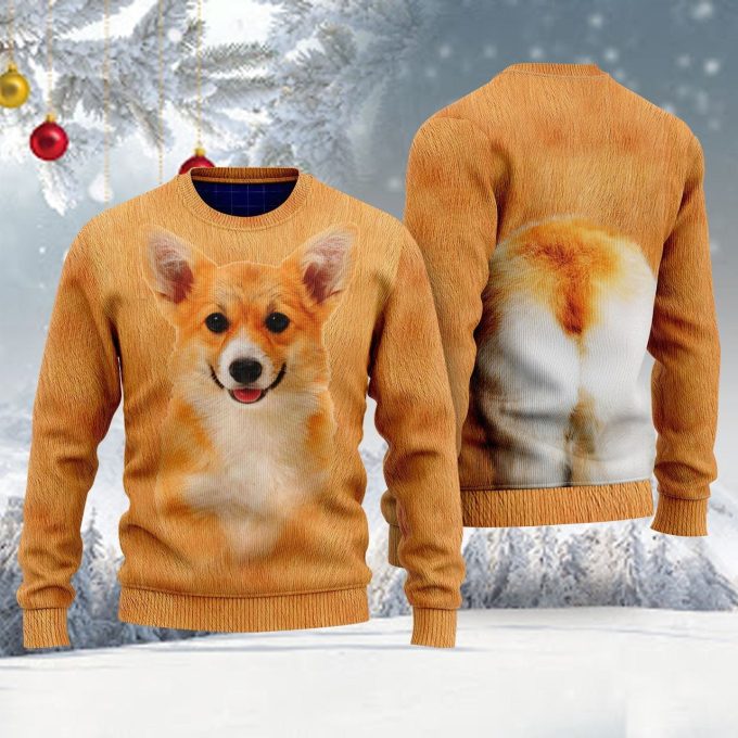 Corgi Dog Ugly Christmas Sweater  Adult