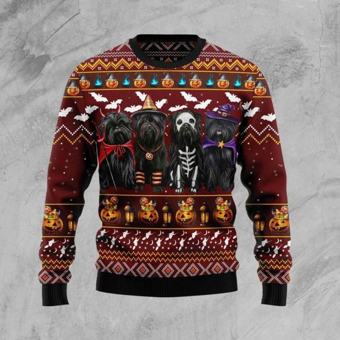 Affenpinscher Dog Halloween Ugly Christmas Sweater  Adult