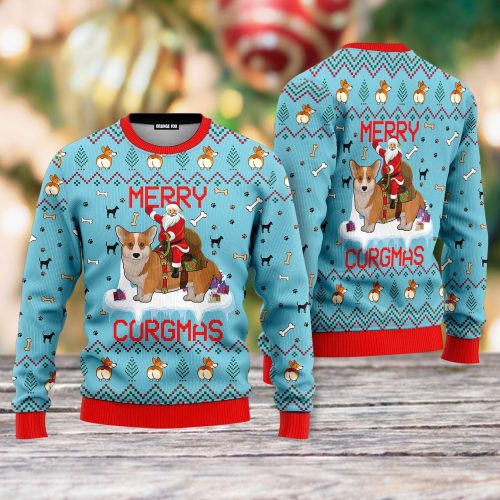 Funny Dog Merry Corgmas Ugly Christmas Sweater