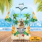 Custom Picture Golden Retriever Hawaiian Shirts Summer Short Sleeve Shirts Dog Owners Gifts