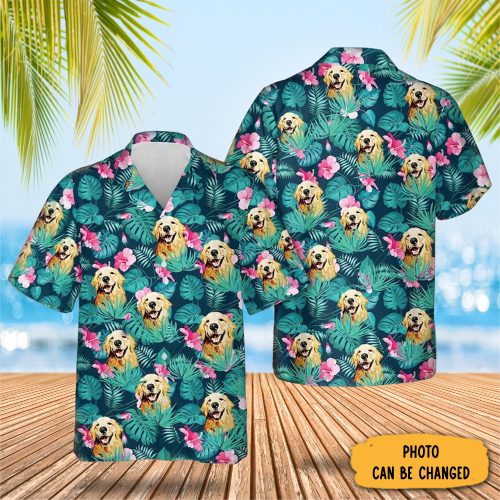 Personalized Photo Golden Retriever Hawaiian Shirt Best Summer Shirts Gifts For Dog Lovers
