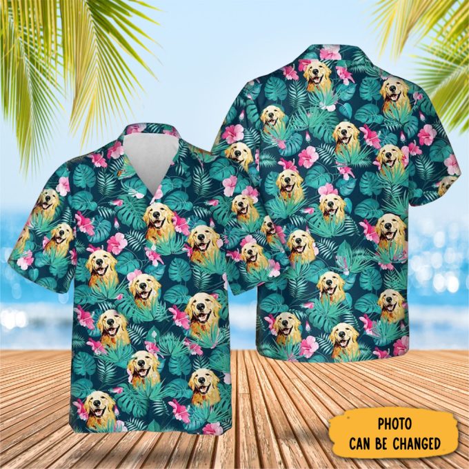 Personalized Photo Golden Retriever Hawaiian Shirt Best Summer Shirts Gifts For Dog Lovers