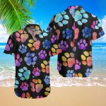 Dog Pawprint Colorful Hawaiian Shirt