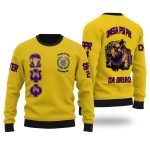 Personalized Omega Psi Phi Ugly Sweaters Golden The Omega Bulldog Style