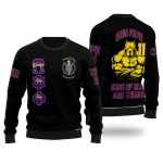 Personalized Omega Psi Phi Ugly Sweaters Black Strong Omega Bulldog Style