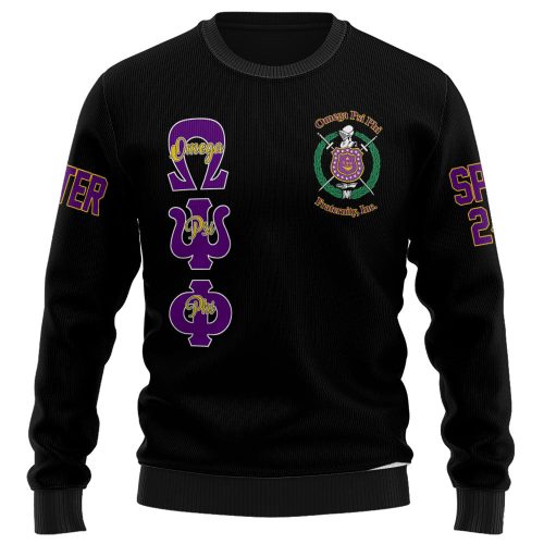Personalized Omega Psi Phi Ugly Sweaters Black Strong Military Que Dogs Style