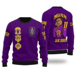 Personalized Omega Psi Phi Ugly Sweaters Purple Educated Que Dogs Brother Style