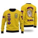 Personalized Omega Psi Phi Ugly Sweaters Golden 1911 Que Dogs Style