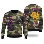 Personalized Omega Psi Phi Ugly Sweaters Camouflage Omega Bulldog Style