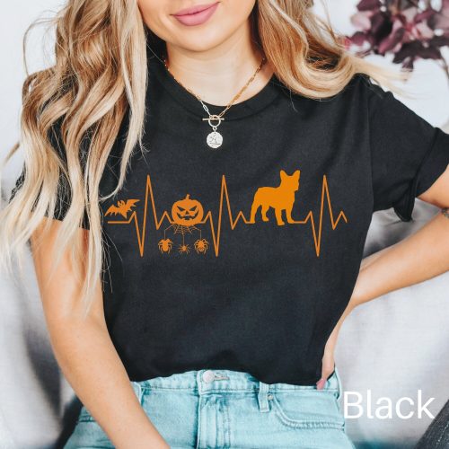 Frenchie Halloween Shirt: French Bulldog Dog Mom & Dad Trick or Treat Shirt for Spooky Season