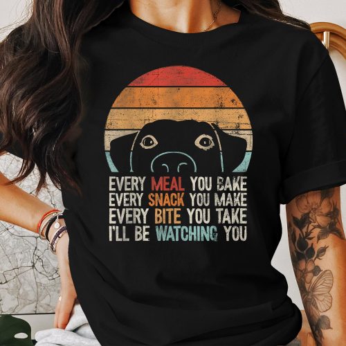 Snack Time Shirt: Funny Dog Watching & Saying T-Shirt Perfect Dog Lover Gift & Pet Lover Tee