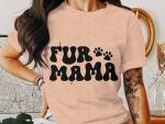 Fur Mama T-Shirt: Cute Animal Paw Print Tee Funny Pet Apparel – Perfect Dog Mom Gift & Pet Lover Shirt