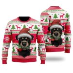 Dog Santas Hat Holiday Time Pattern Ugly Christmas Sweater 3D Printed Best Gift For Xmas UH2140