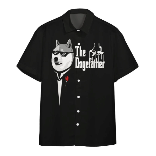 3D Funny The Dogefather Hawaiian Shirt