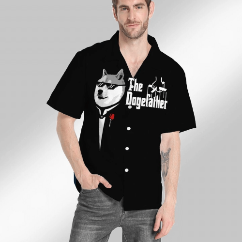 3D Funny The Dogefather Hawaiian Shirt
