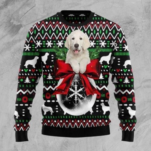 Golden Retriever Dog Xmas Ball Ugly Christmas Sweater 3D Printed Best Gift For Xmas Adult | US5415