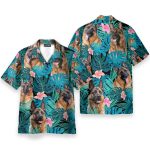 German Shepherd Dog Tropical Leaves – Hawaiian Shirt