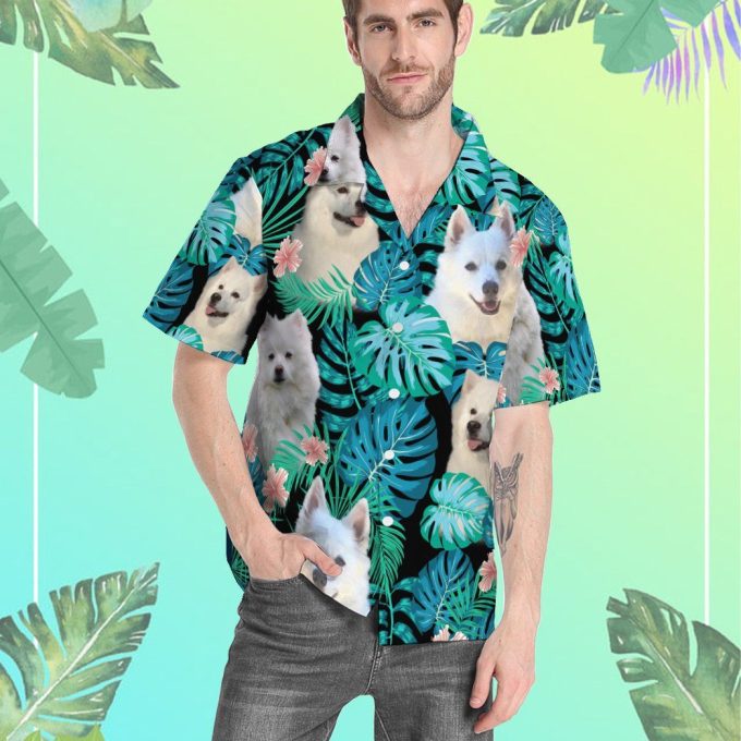 3D American Eskimo Dog Hawaiian Shirt