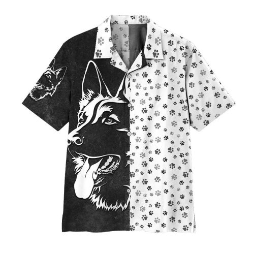 3D Foot Print Dogs Hawaiian Shirt