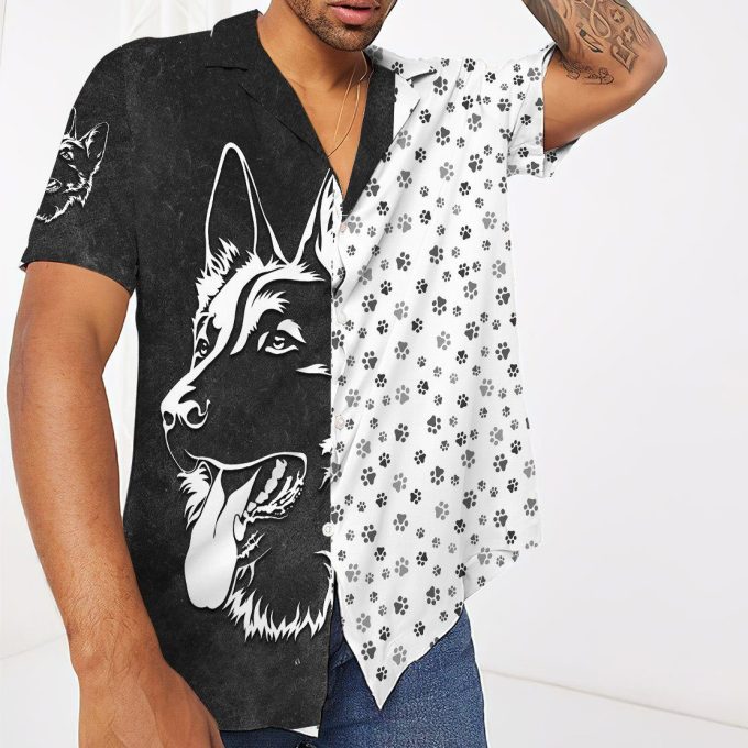 3D Foot Print Dogs Hawaiian Shirt
