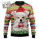 Custom Photo Dog Merry Colorful Xmas – Personalized Ugly Sweater