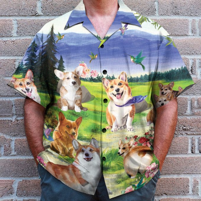 Corgi On The Valley Cute Dog – Hawaiian Shirt