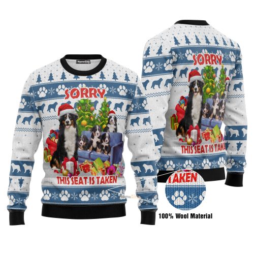 This Seat Is Taken Bernese Mountain Dog Ugly Christmas Sweater 3D Printed Best Gift For Xmas Adult | US6146 QT212320Hj