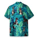 Greyhound Dog In Tropical Green Leaves – Hawaiian Shirt