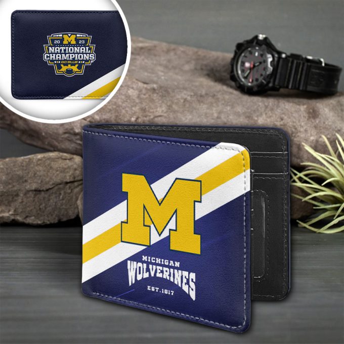 Michigan Wolverines Football 3D Printed Wallet – Gift for Men Dad Father