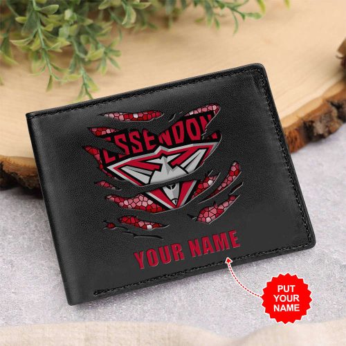 Personalized Essendon FC 2D Printed Wallet – Gift for Men Dad Father