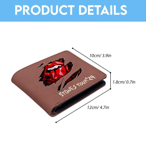The Rolling Stones 2D Printed Wallet – Gift for Men Dad Father
